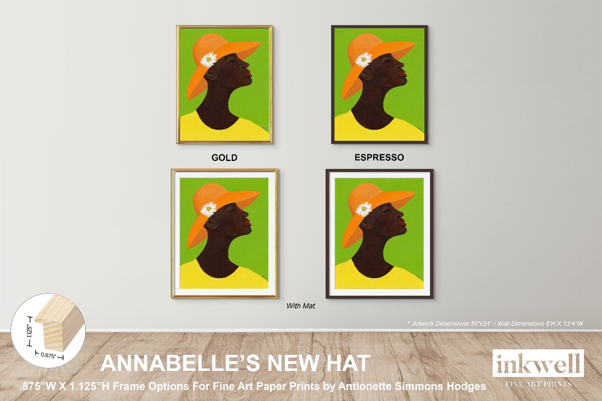 Annabelle's New Hat - Framed Fine Art Print - Antionette's Artistry