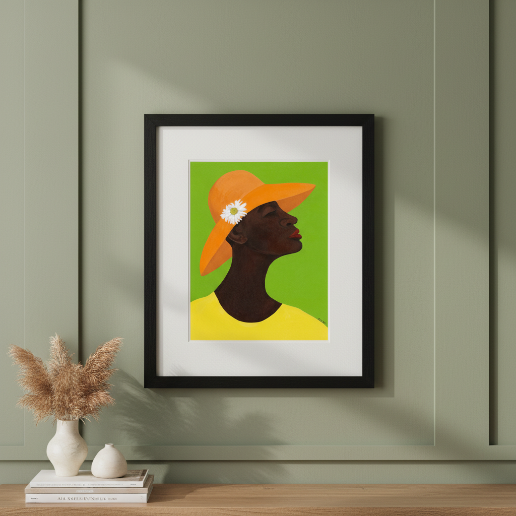 Black Church Lady Wall Art | Framed African American Decor