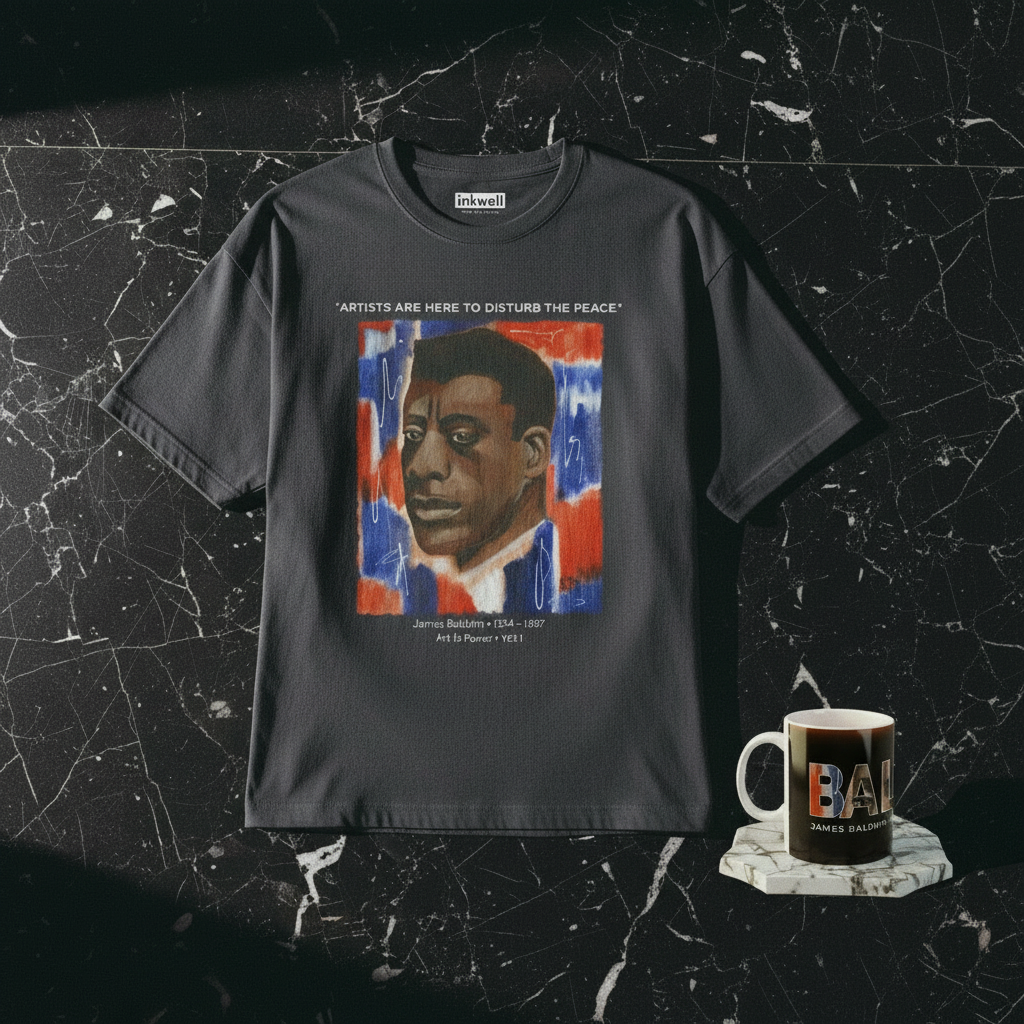 The Baldwin Set — tee + mug gift set hero — Art Is Power Vol. I | Inkwell Fine Art Prints