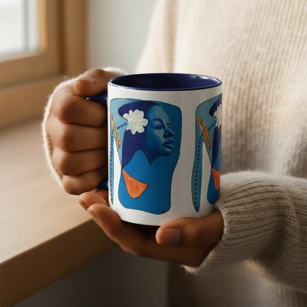 Billie Holiday Art Mug - Blues & Jazz Ceramic Mug- Black Music Heritage Gift