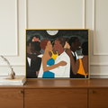 Black Couple Framed Canvas Wall Art (Date Night) | African American Decor