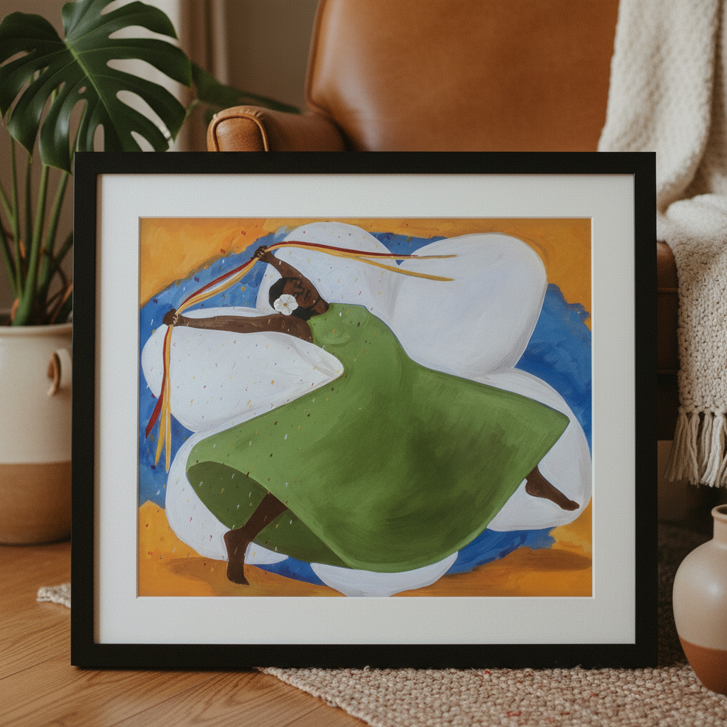 Caribbean Dance Wall Art | Framed Afrocentric Decor