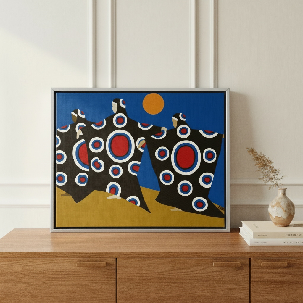 Afro-Caribbean Framed Canvas Wall Art | African American Home Decor