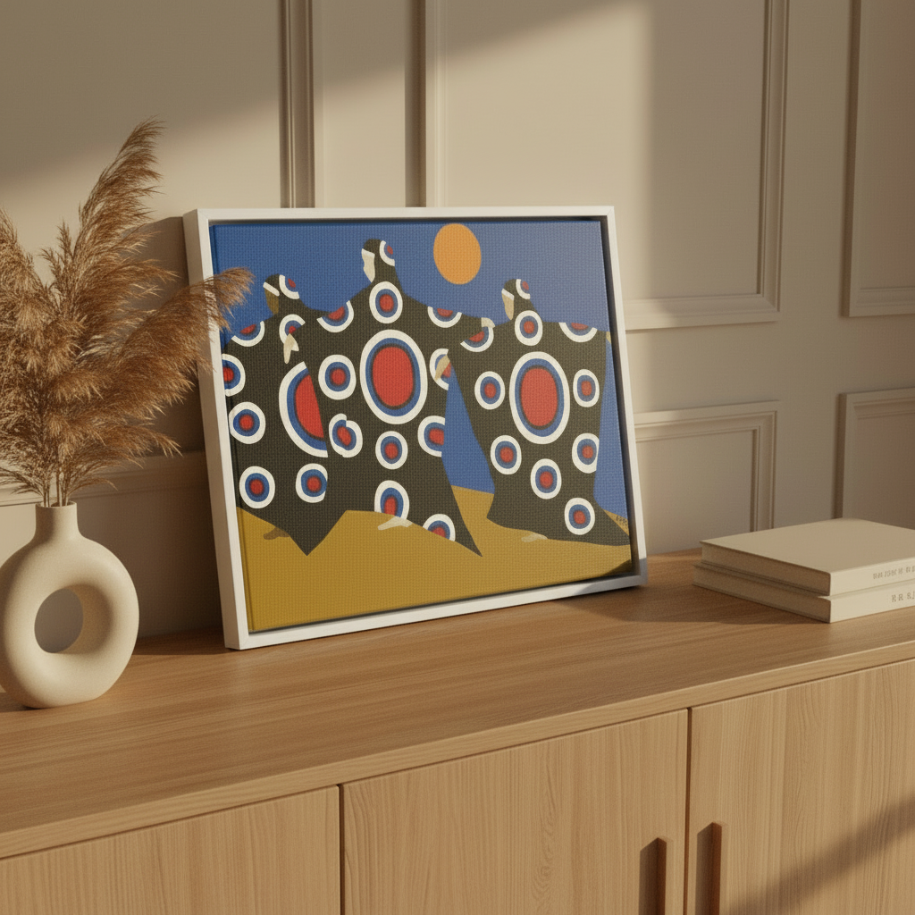 Afro-Caribbean Framed Canvas Wall Art | African American Home Decor