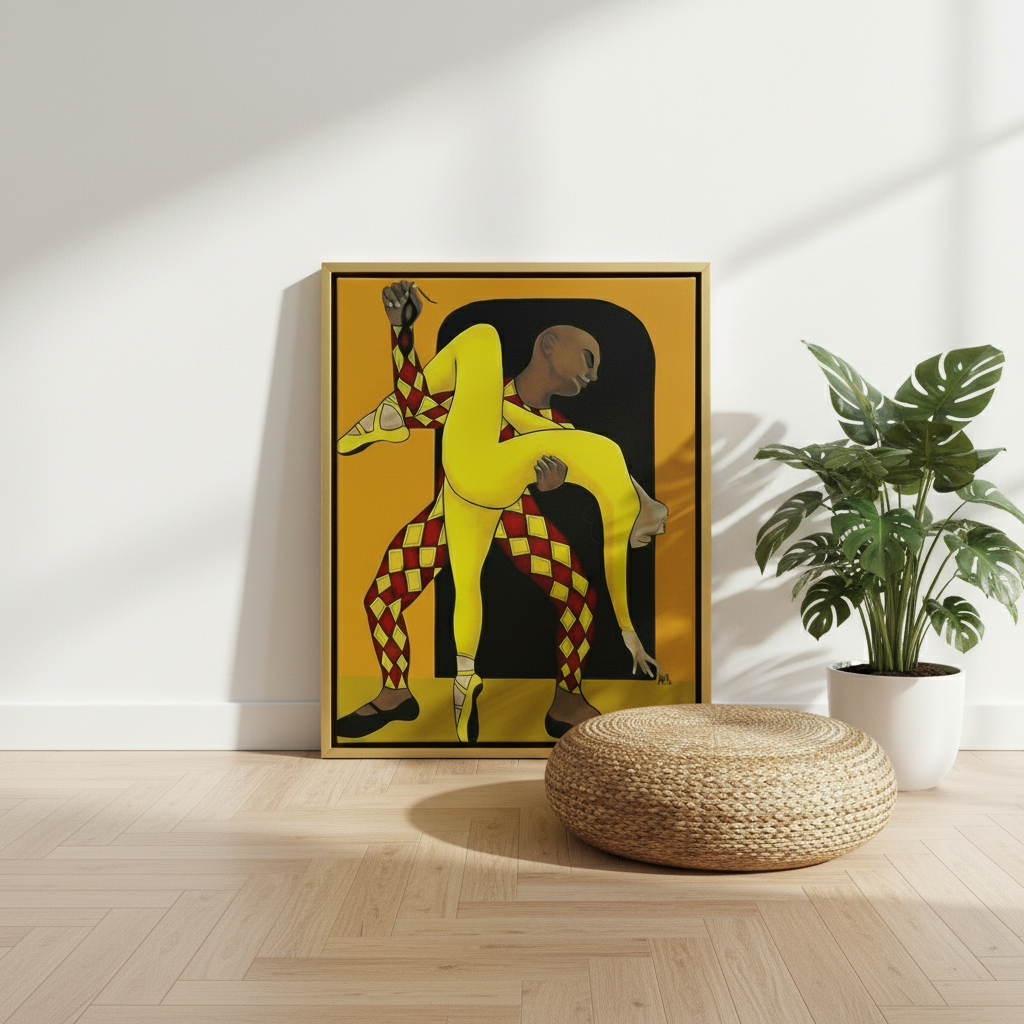 Black Dancer Framed Canvas Wall Art | African American Decor