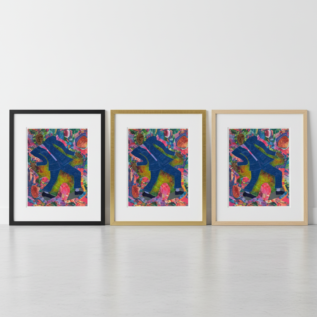 Black Man Dancing Wall Art | Framed African American Decor