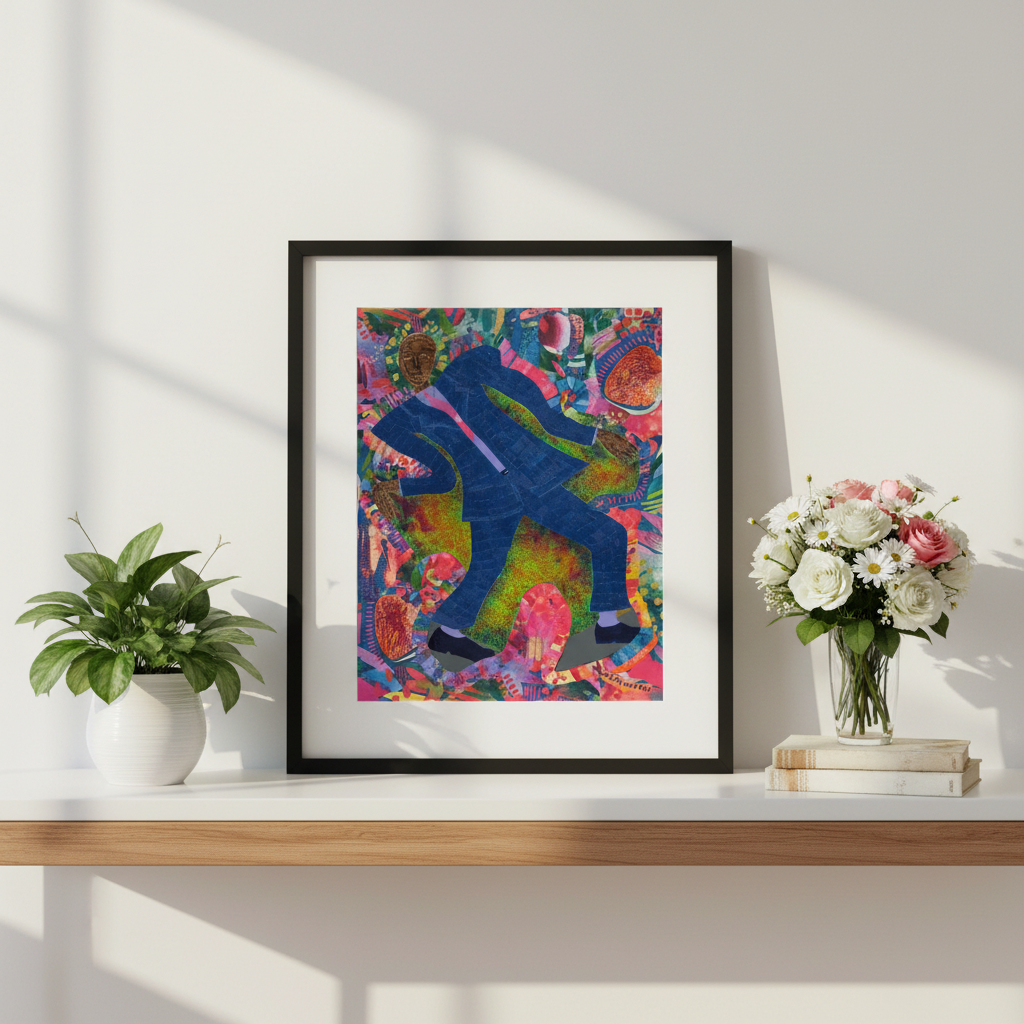 Black Man Dancing Wall Art | Framed African American Decor