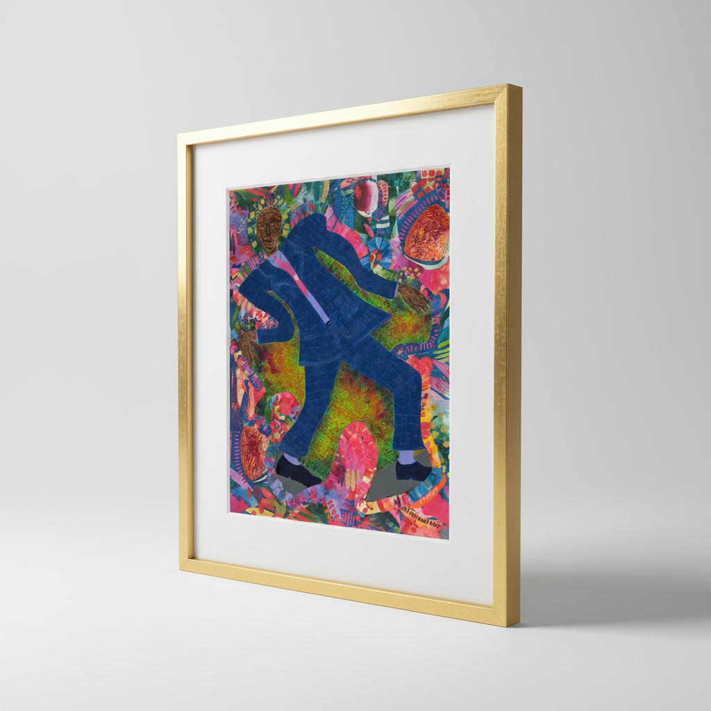 Dance Like Nobody's Watching — Framed Print, Gold