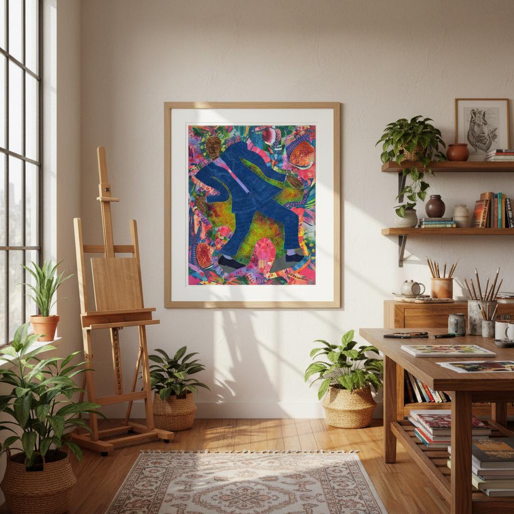 Black Man Dancing Wall Art | Framed African American Decor