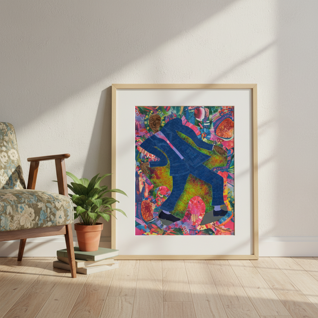 Black Man Dancing Wall Art | Framed African American Decor