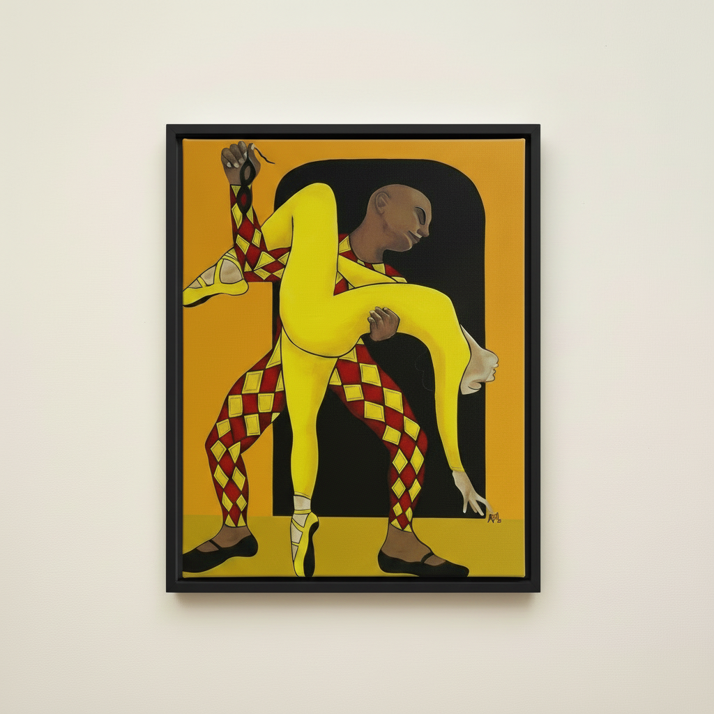 Black Dancer Framed Canvas Wall Art | African American Decor