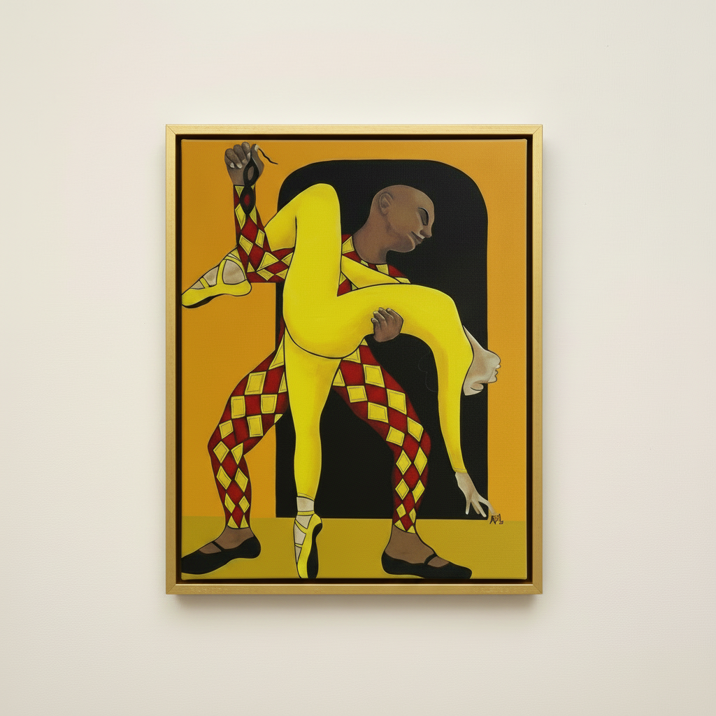 Black Dancer Framed Canvas Wall Art | African American Decor