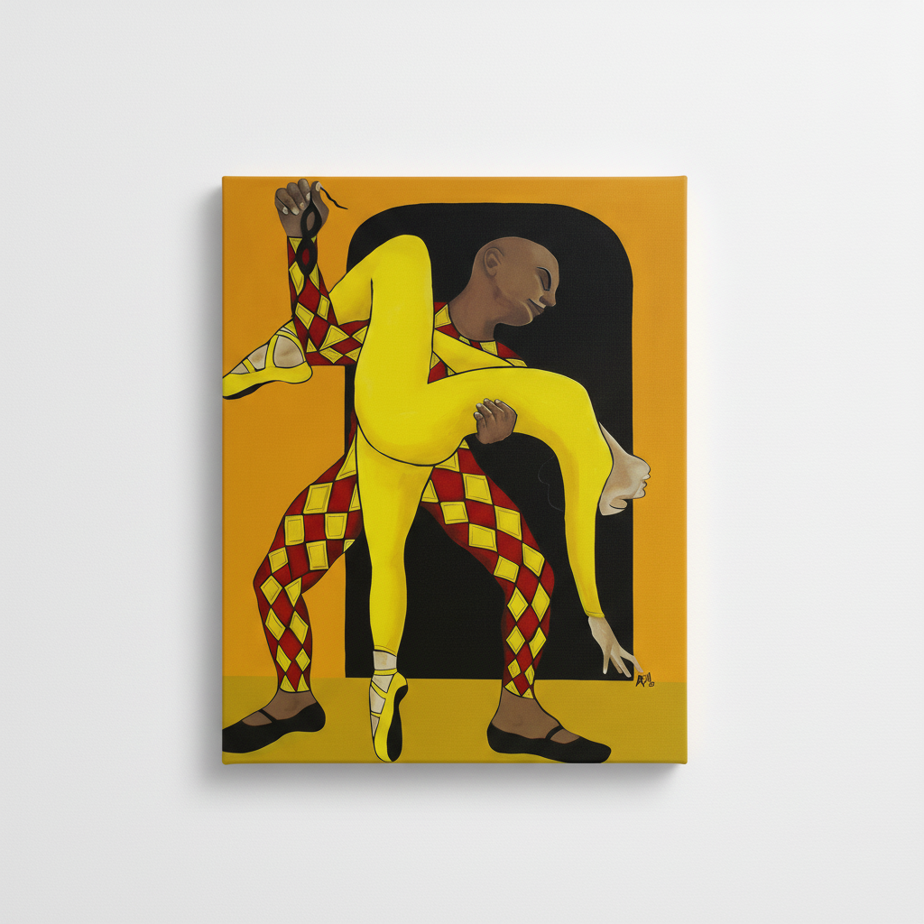 Black Dancer Framed Canvas Wall Art | African American Decor