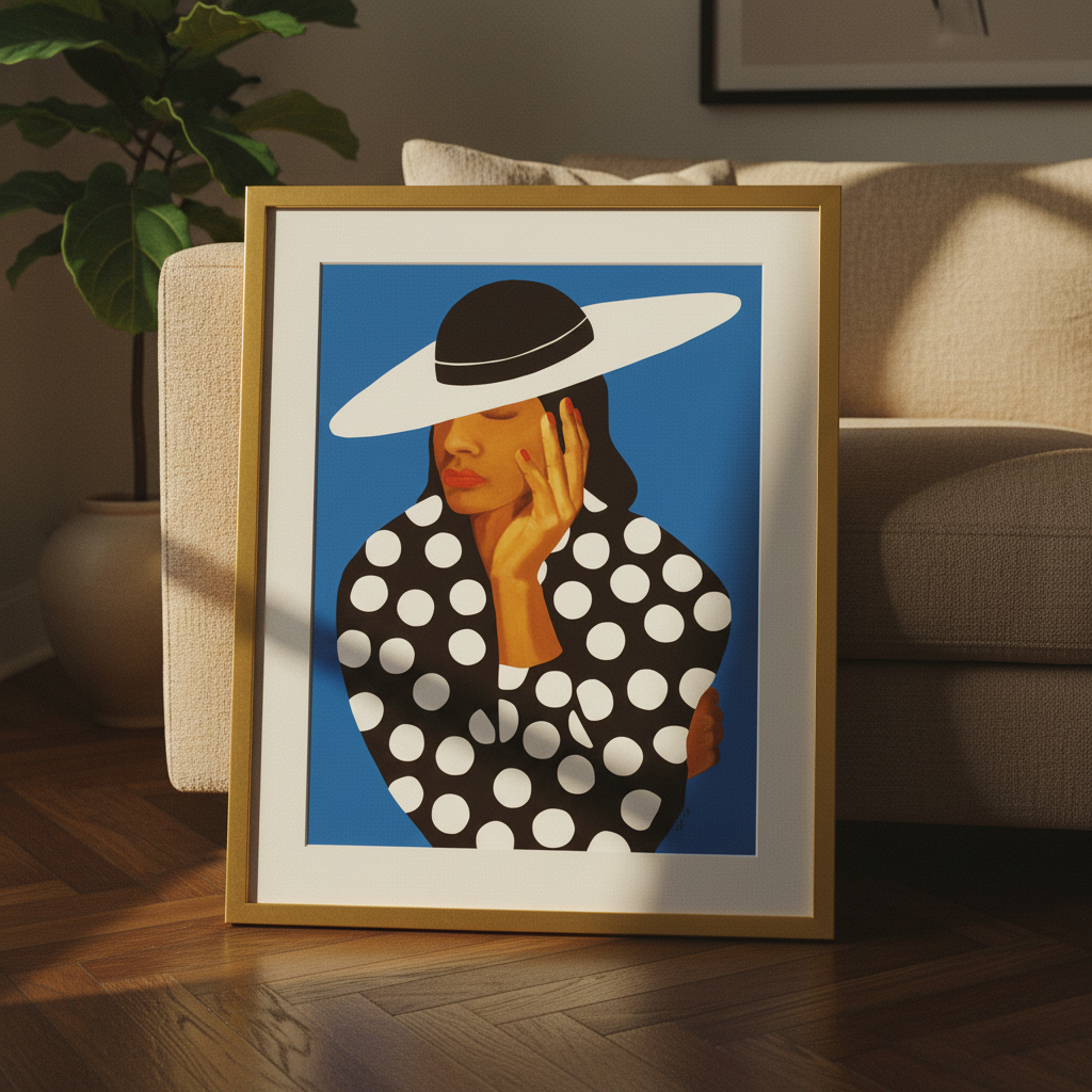 Black Woman Fashion Art Print | African American Wall Decor