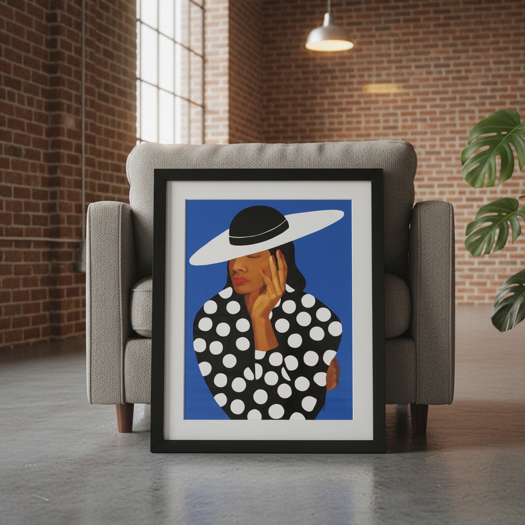 Black Woman Fashion Art Print | African American Wall Decor