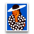 Diva in Black and White Polka Dots – Fashion Art Print - Antionette Simmons Hodges