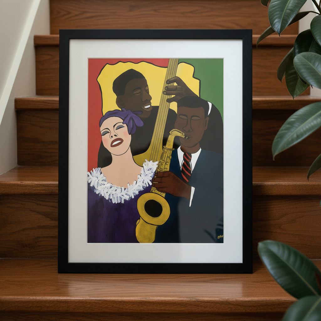 Black Jazz Musicians Art Print | African American Music Wall Decor