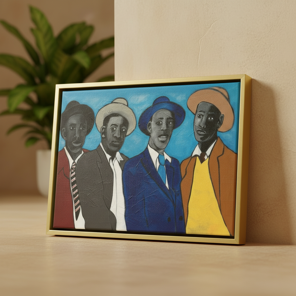 Black Men Framed Canvas Wall Art | African American Home Decor