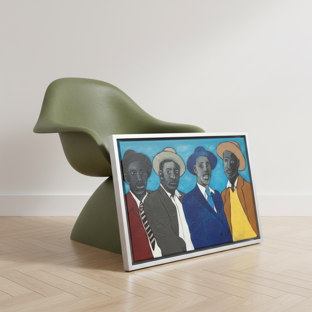 Black Men Framed Canvas Wall Art | African American Home Decor