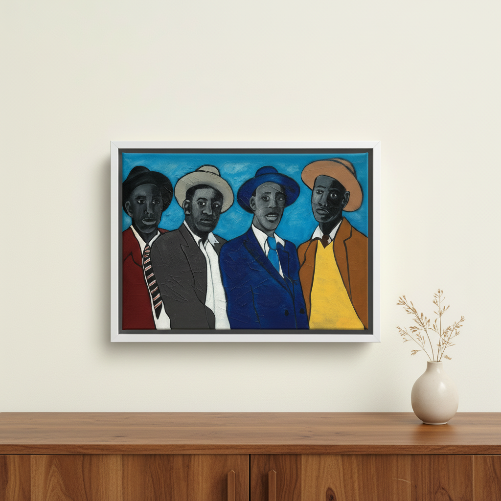 Black Men Framed Canvas Wall Art | African American Home Decor