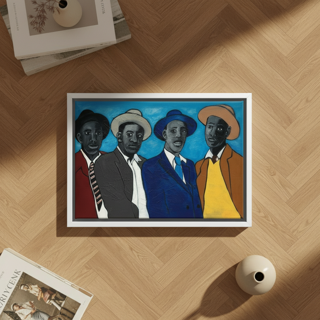 Black Men Framed Canvas Wall Art | African American Home Decor