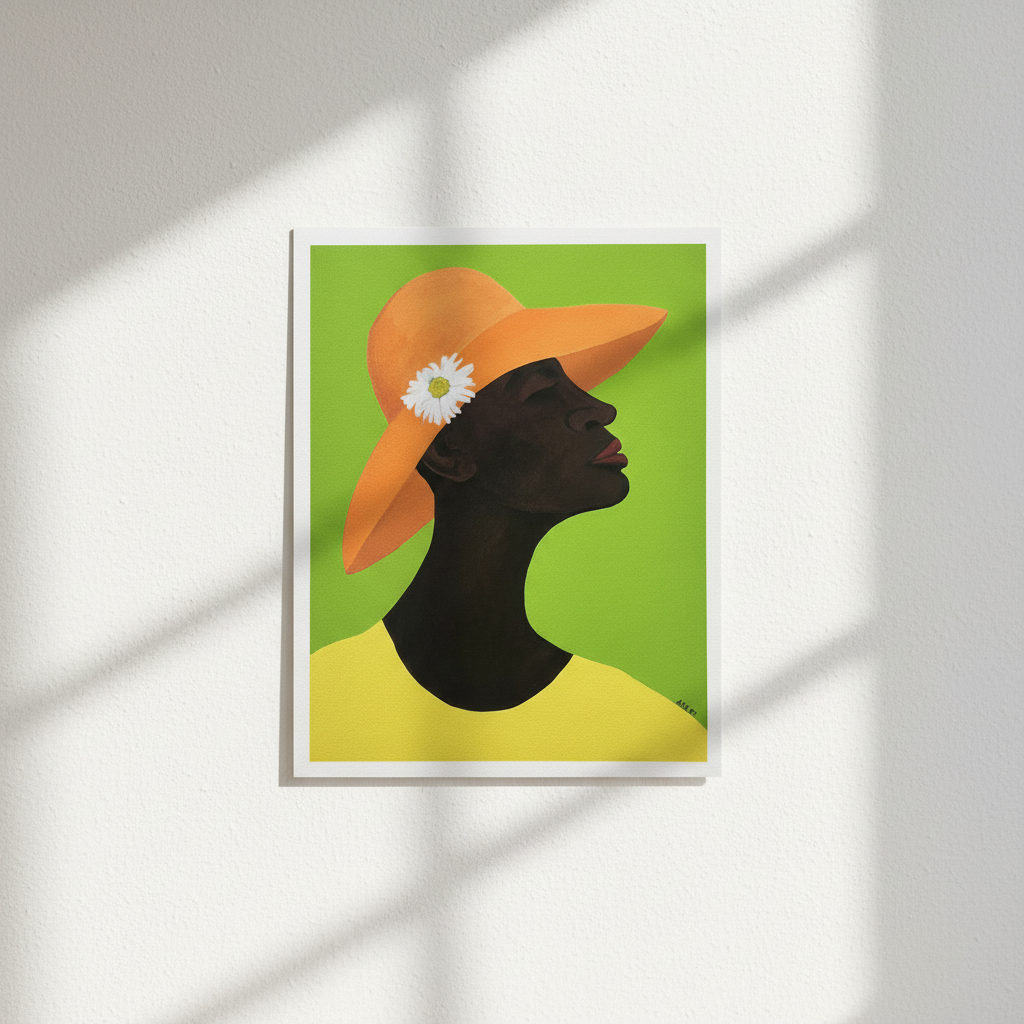 Black Church Woman Art Print | African American Cultural Wall Decor