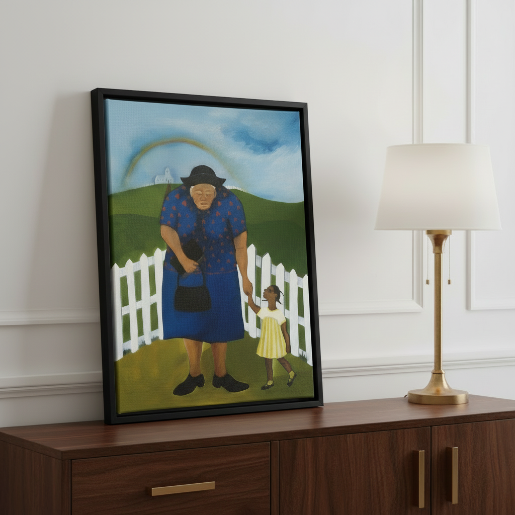 Black Spiritual Framed Canvas Wall Art | African American Home Decor