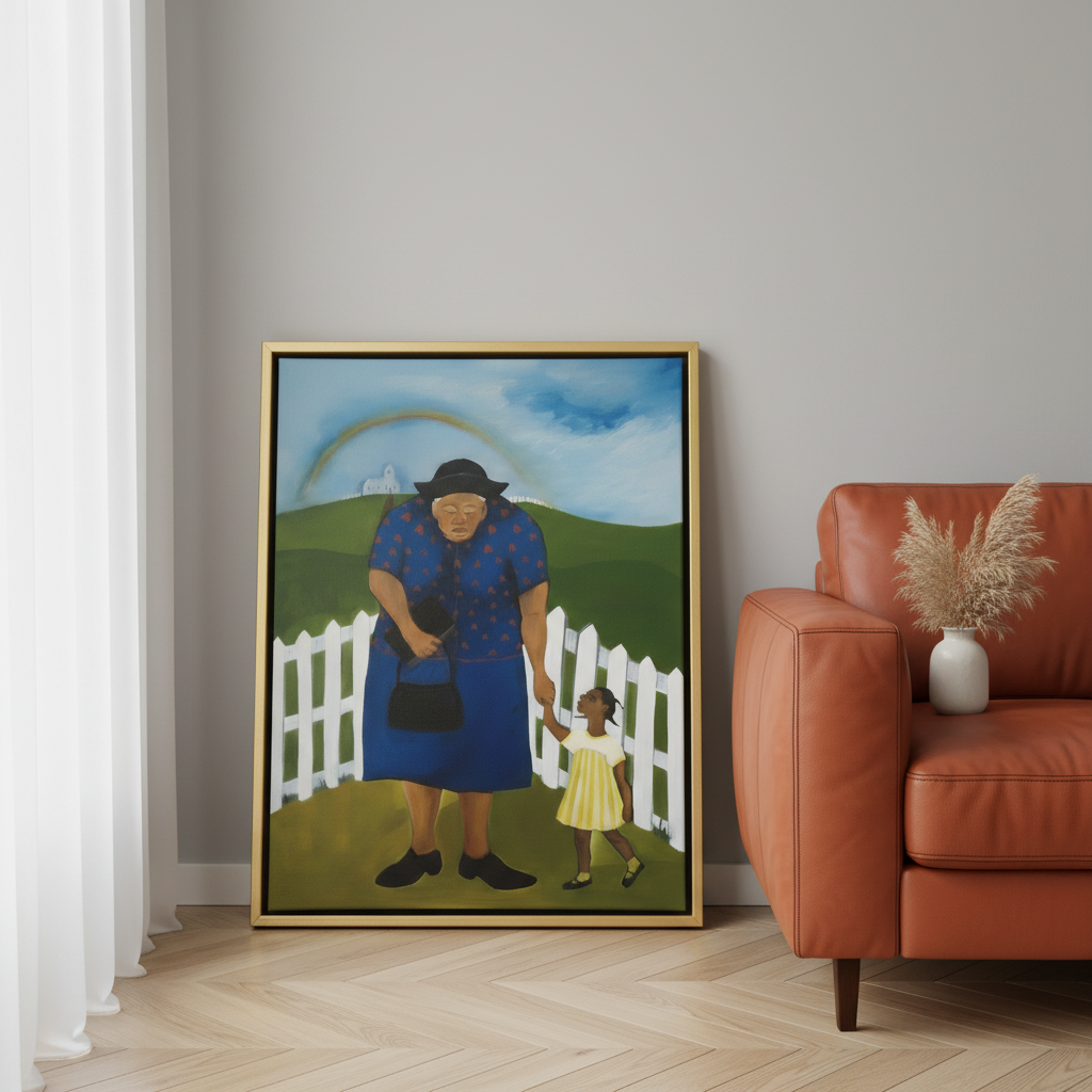 Black Spiritual Framed Canvas Wall Art | African American Home Decor