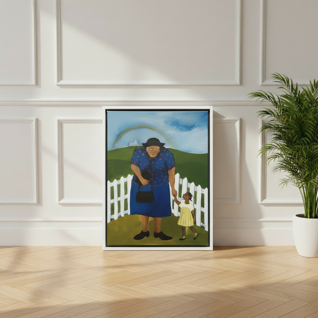 Black Spiritual Framed Canvas Wall Art | African American Home Decor