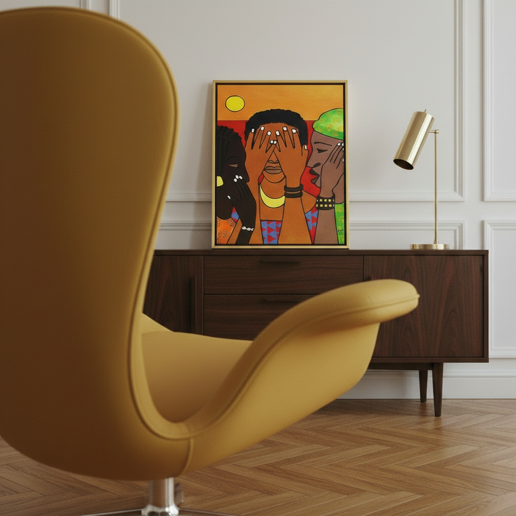 Black Women Framed Canvas Wall Art (Empowerment) | African American Decor