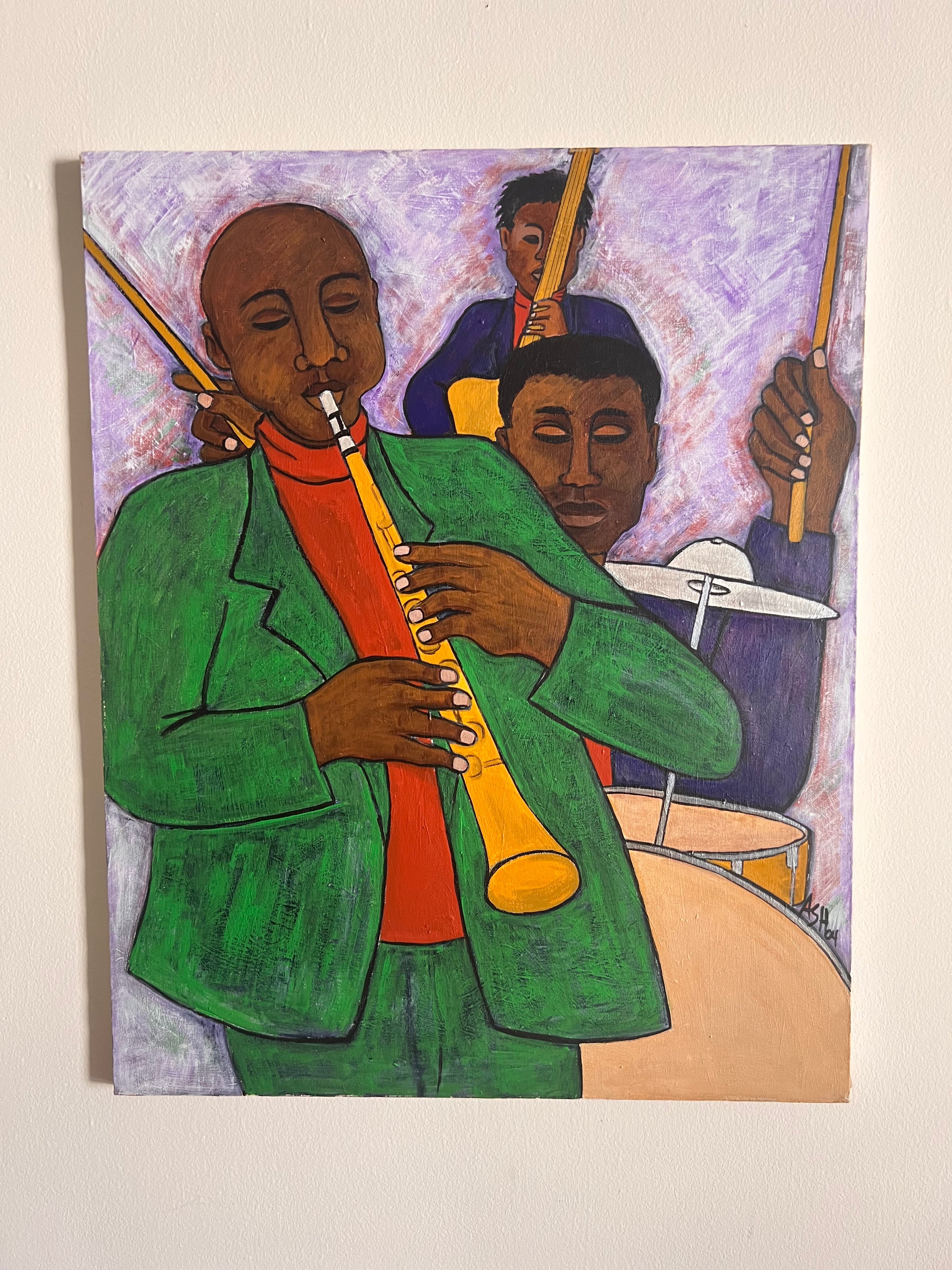 The Three Musicians - Original Artwork - Antionette's Artistry