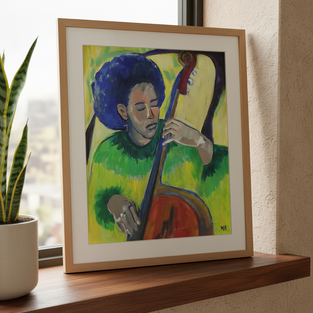 Black Musician Art Print | African American Music Wall Decor