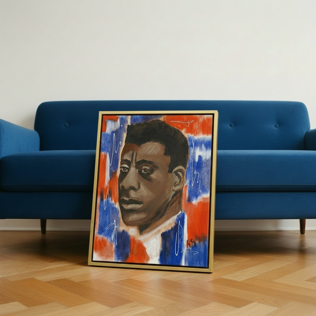 James Baldwin Framed Canvas Wall Art | African American Decor
