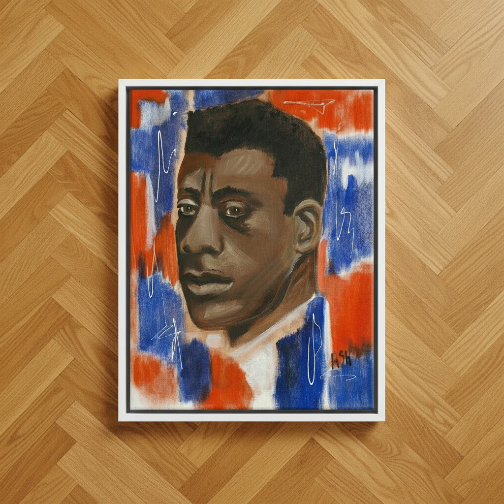 James Baldwin Framed Canvas Wall Art | African American Decor
