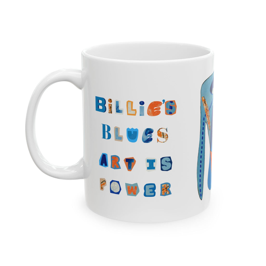 Billie's Blues ceramic mug 11oz size reference — Art Is Power Vol. I by Inkwell Fine Art Prints