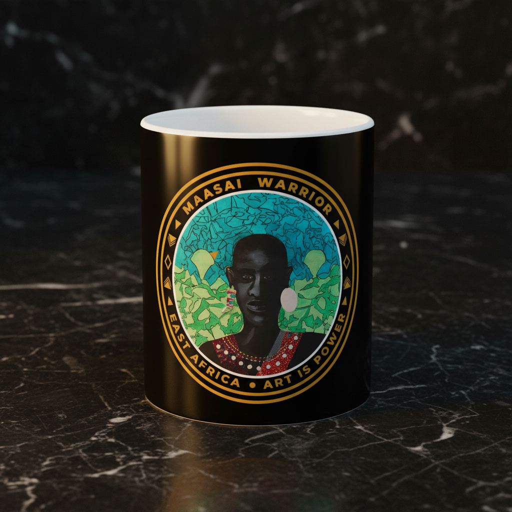 Maasai Warrior Mug — Art Is Power Vol. I | Inkwell Fine Art Prints