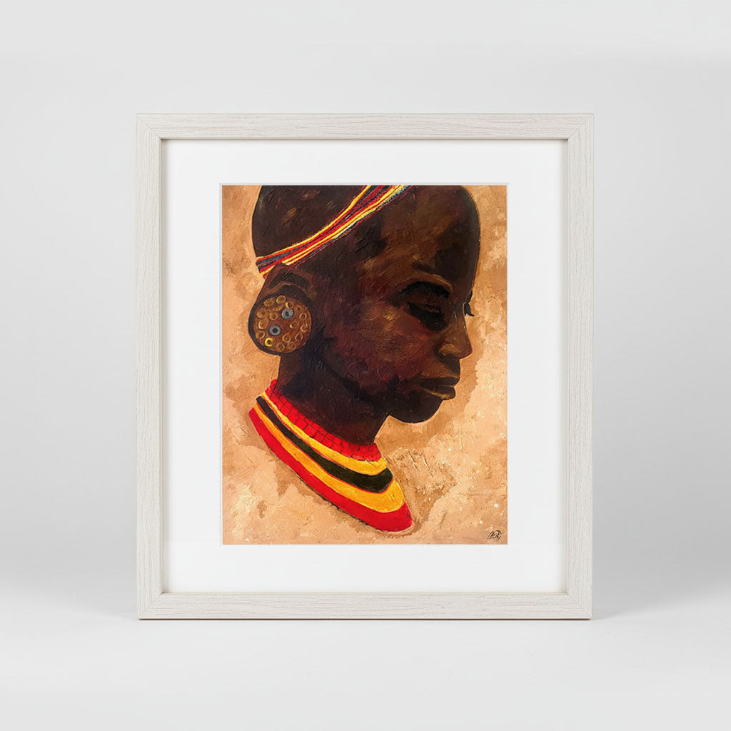 African Girl Portrait Art Print | Afrocentric Wall Decor
