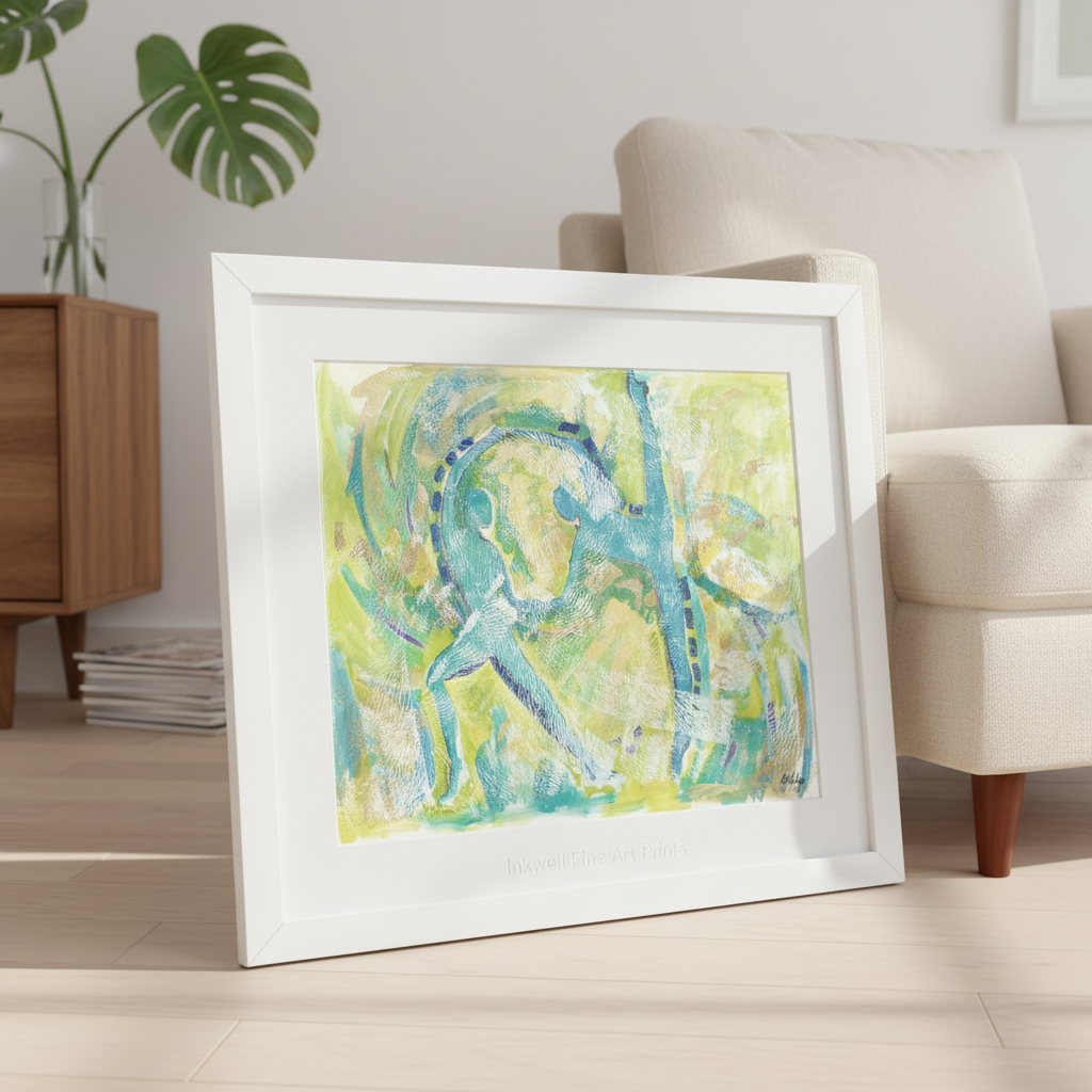 Abstract Black Dance Wall Art | Framed African American Decor
