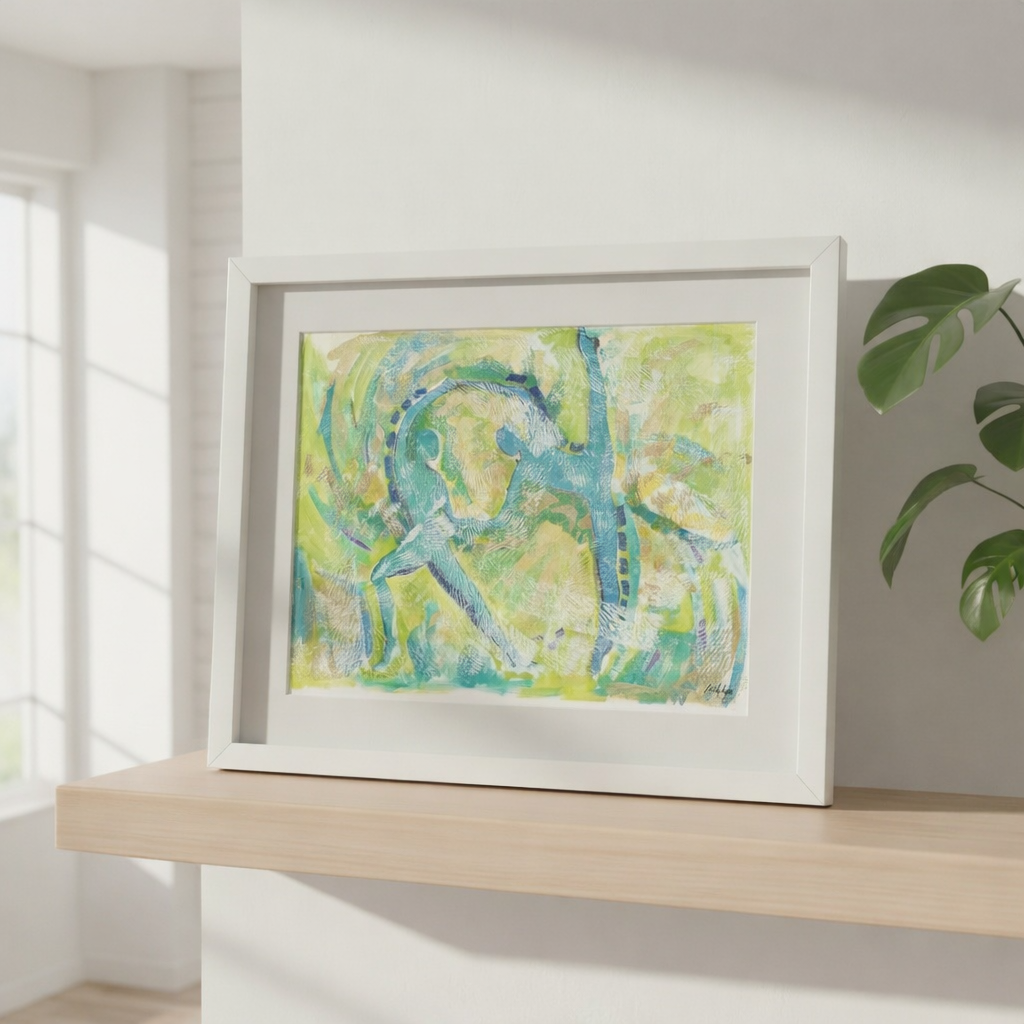 Abstract Black Dance Wall Art | Framed African American Decor