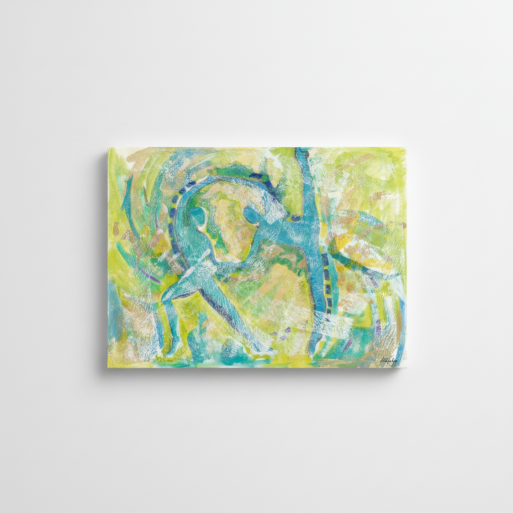 Motion in Teal — Canvas Print