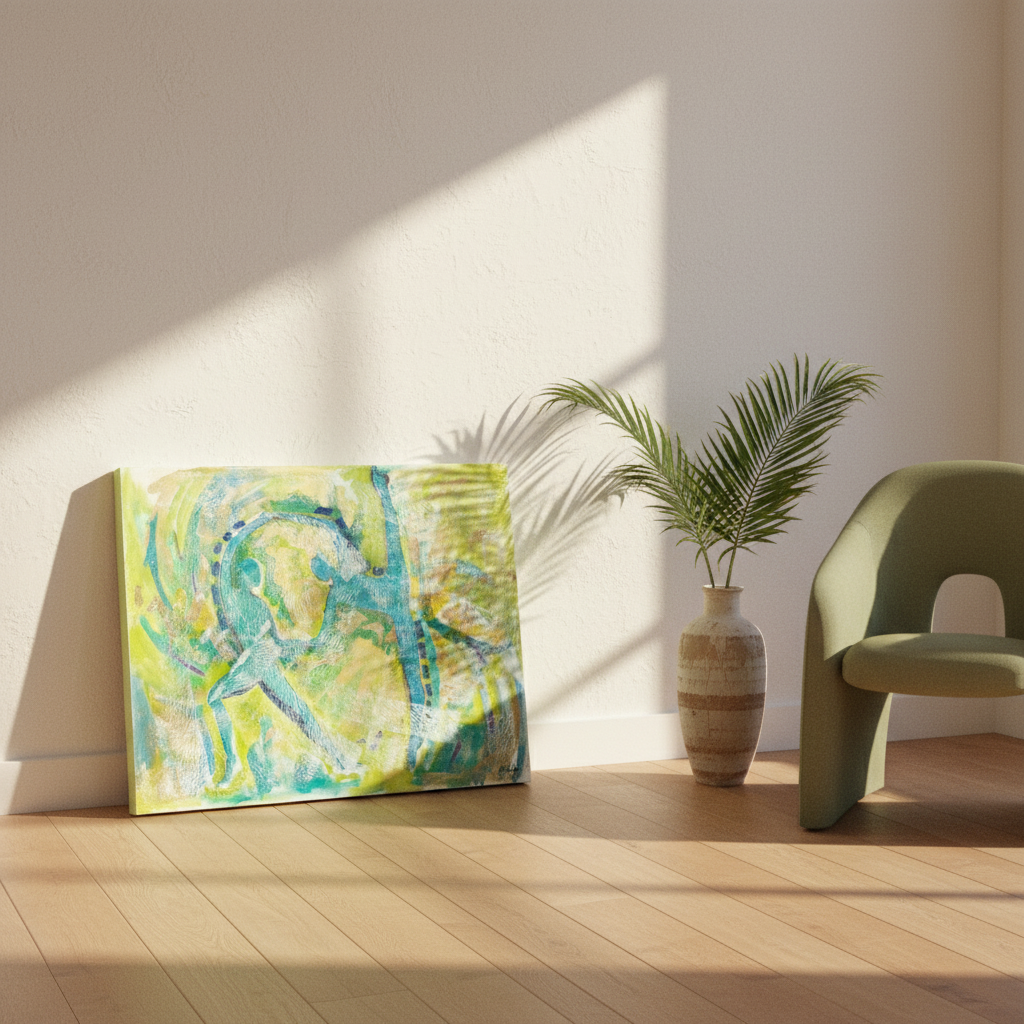 Abstract Canvas Wall Art | African American Decor