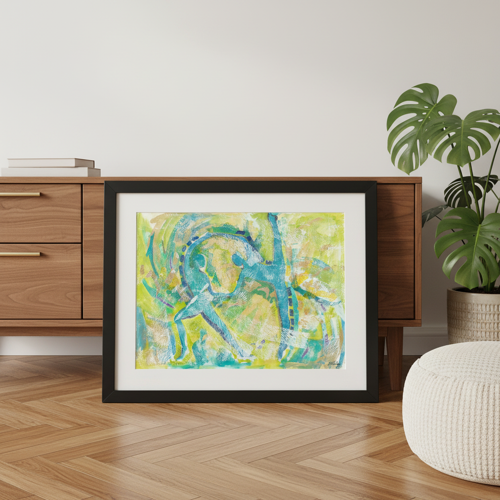 Abstract Black Dance Wall Art | Framed African American Decor