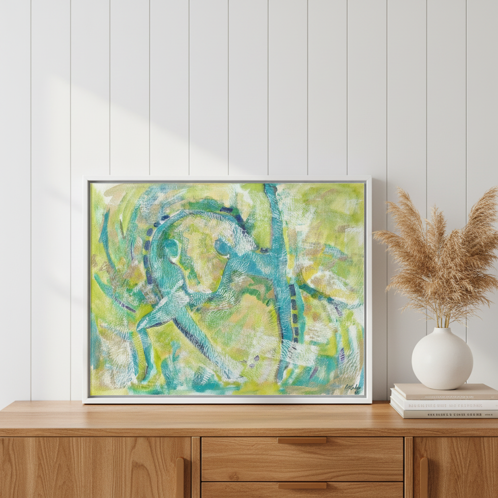 Abstract Dancers Framed Canvas Wall Art | African American Decor