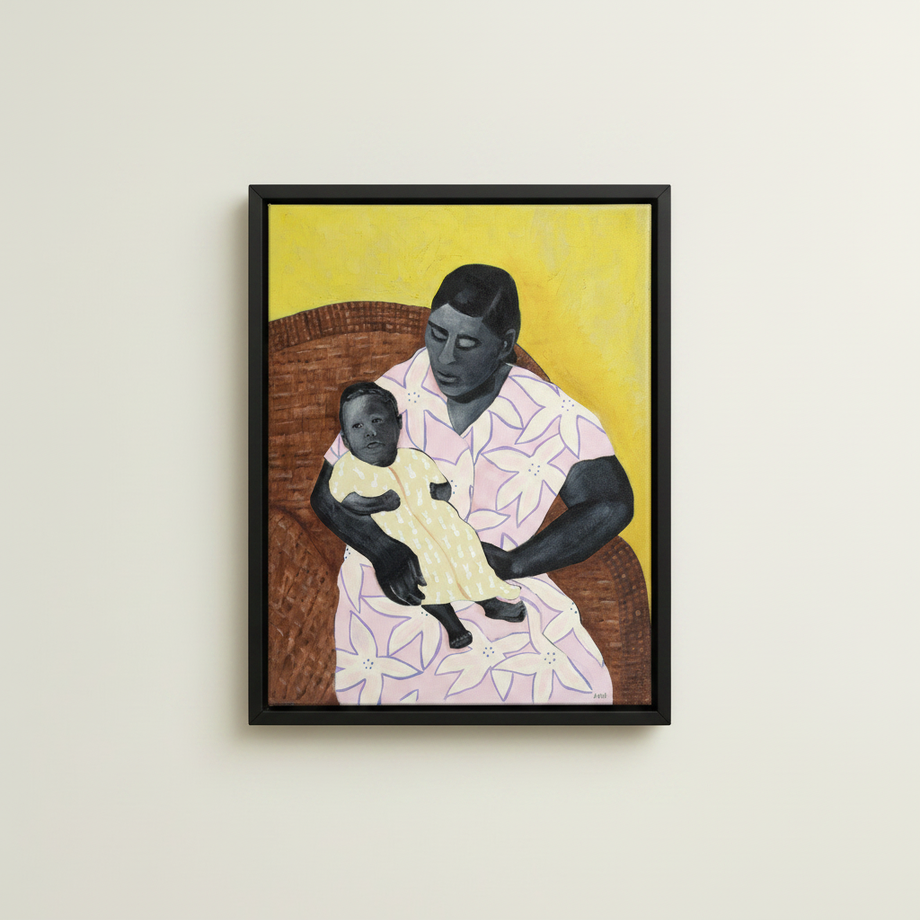 Black Mother and Child Wall Art | Framed African American Decor