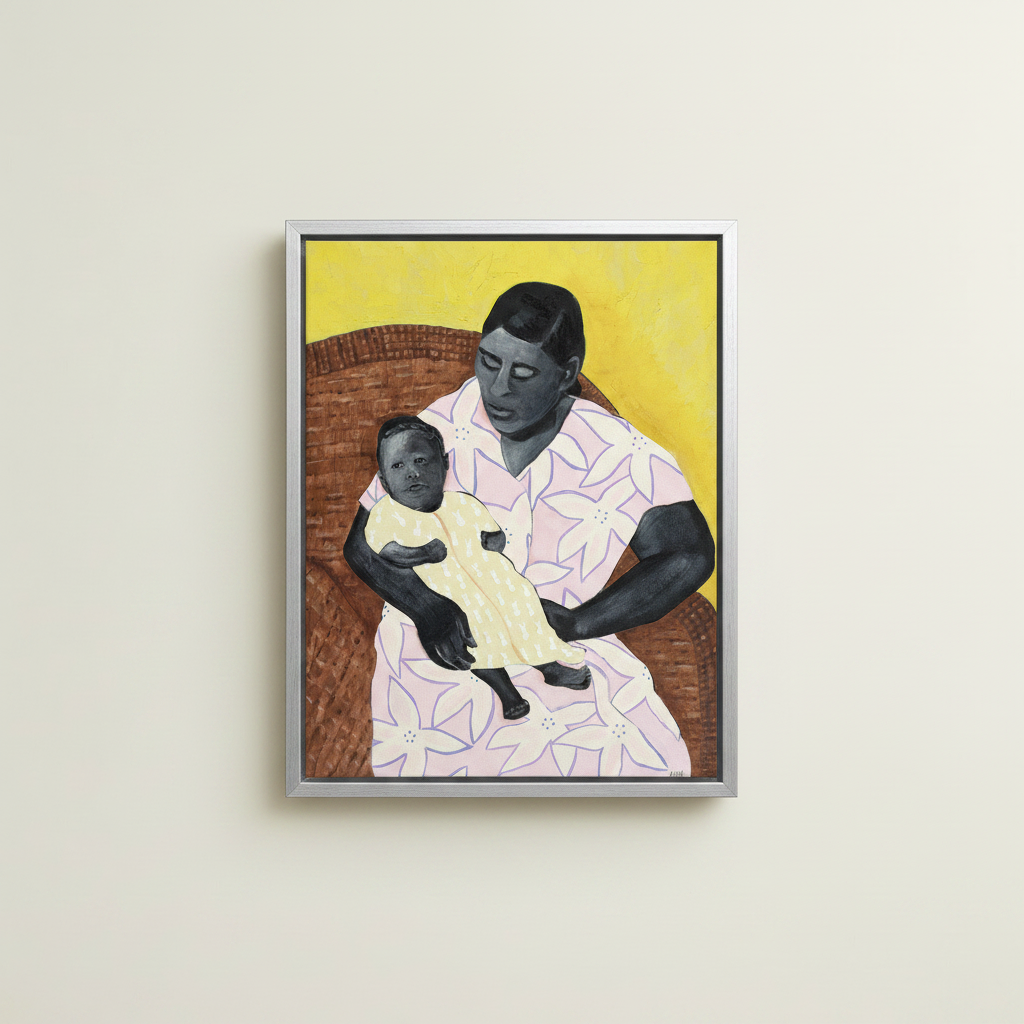 Black Mother and Child Wall Art | Framed African American Decor
