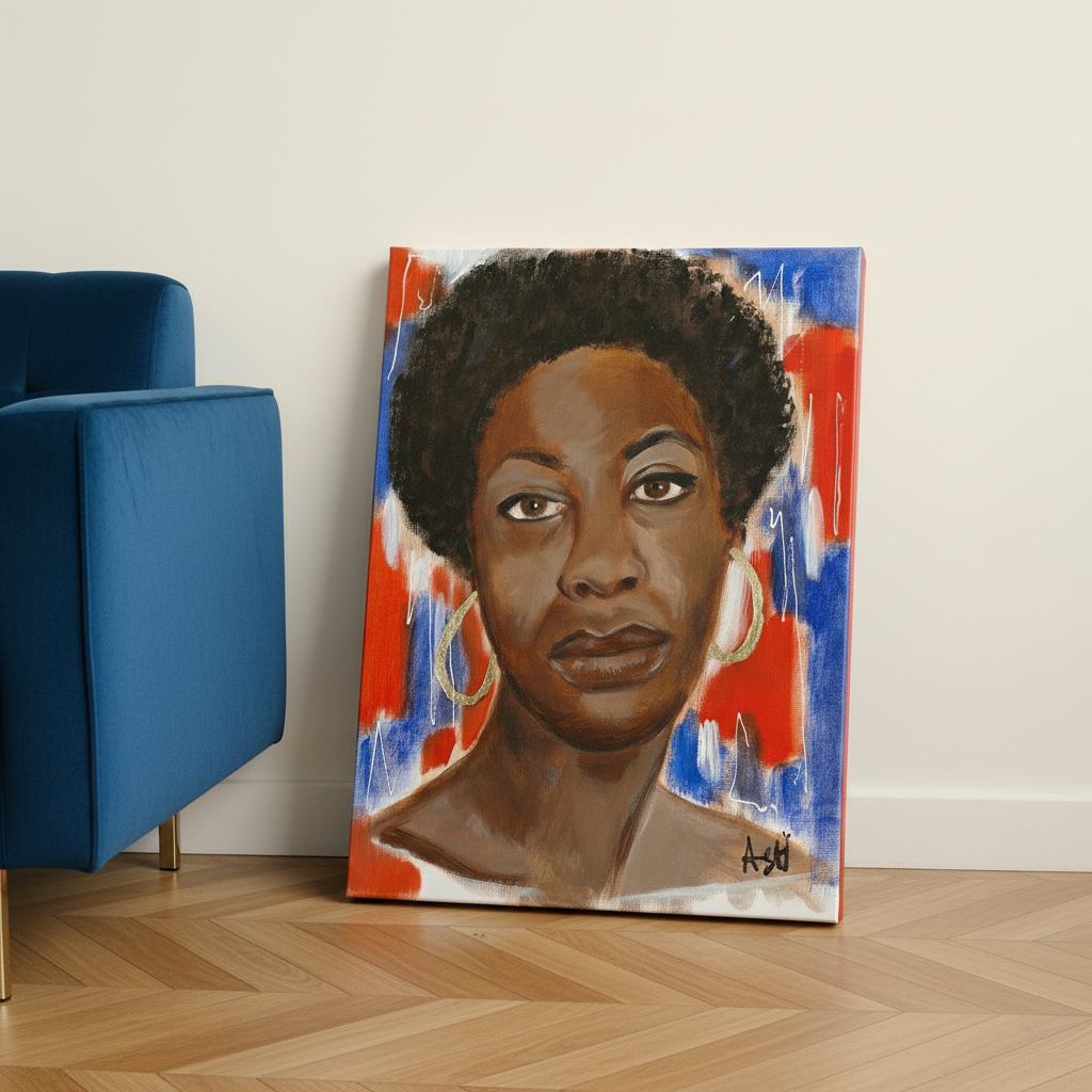 Nina Simone Framed Canvas Wall Art | African American Home Decor