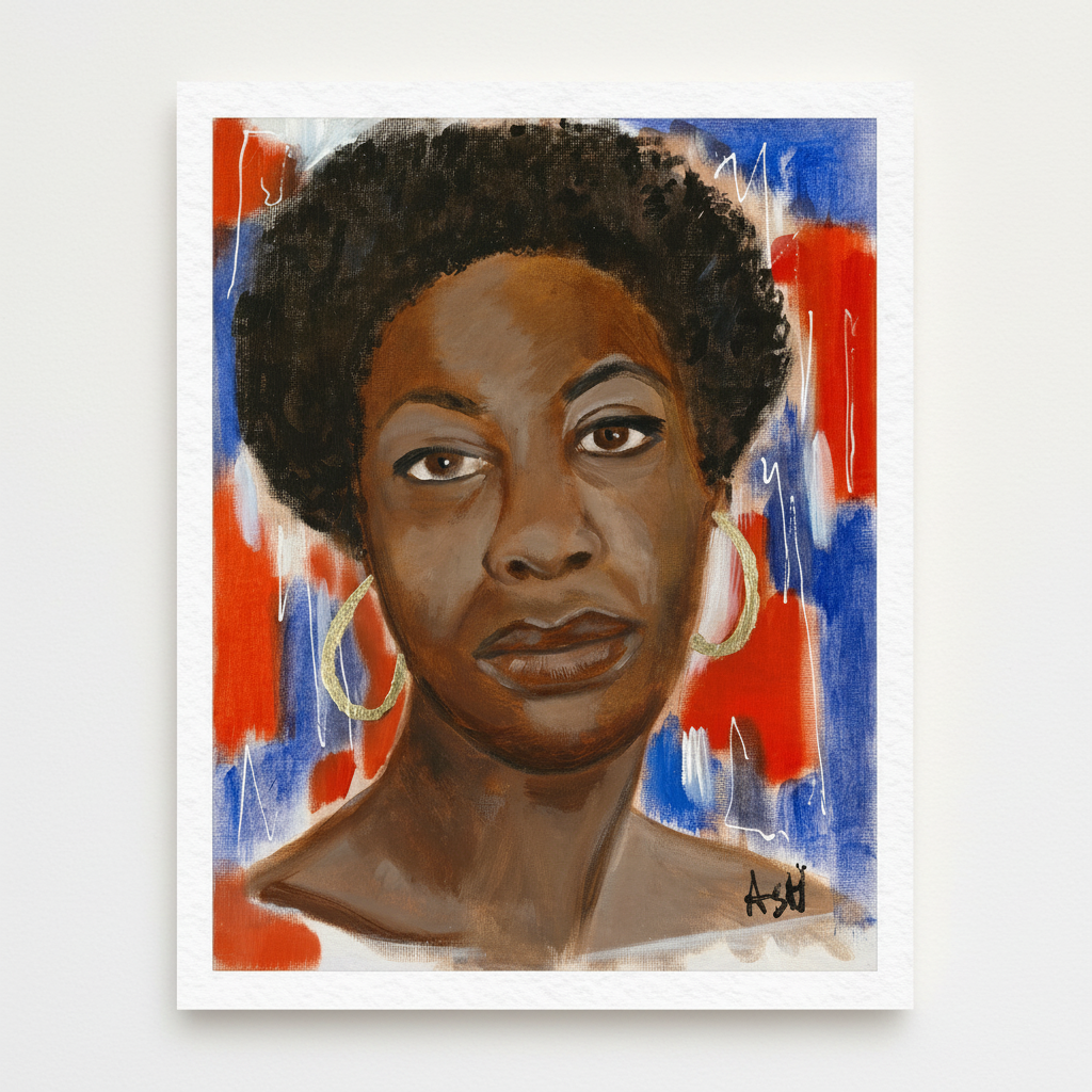Nina Simone Art Print | African American Music Wall Decor