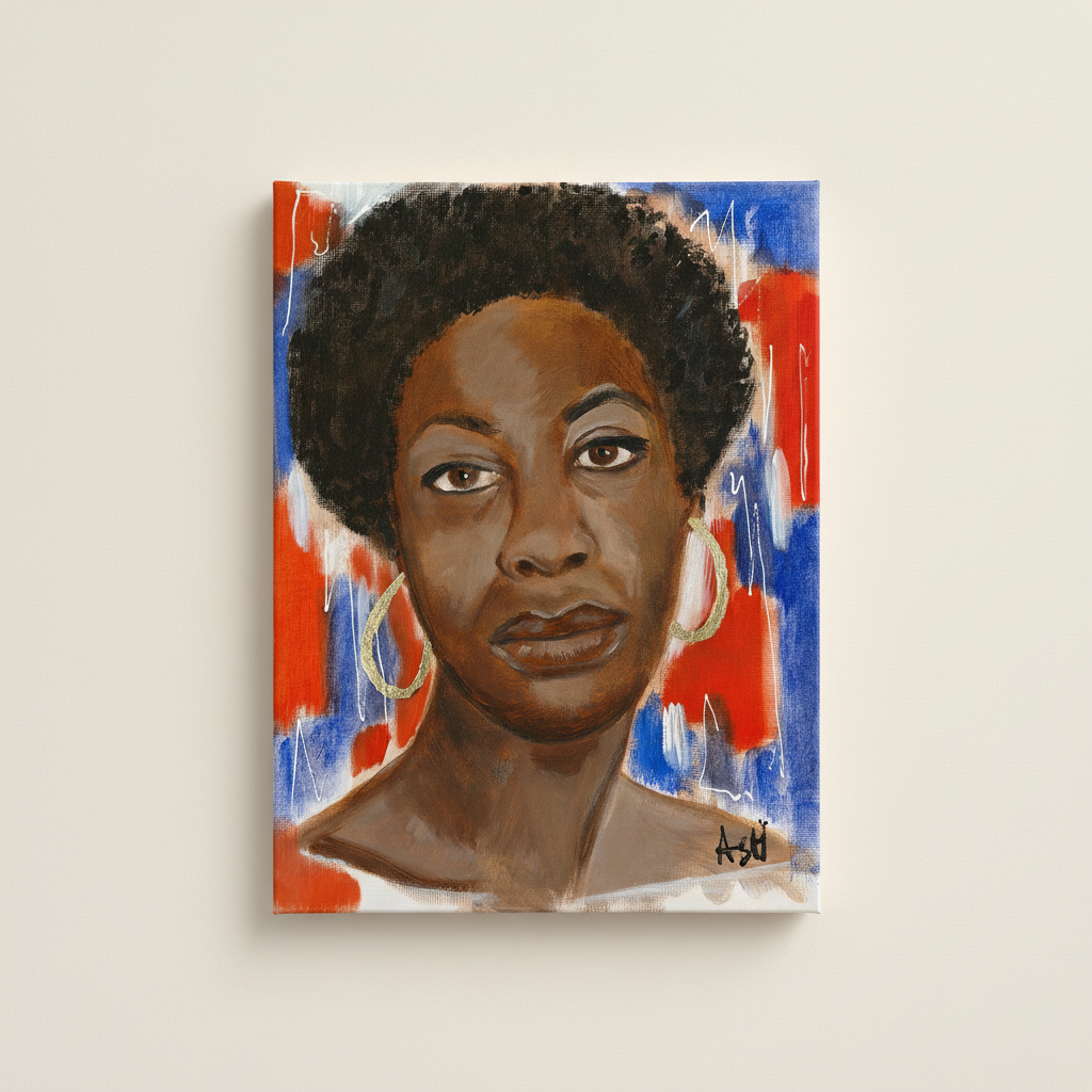 Nina Simone Framed Canvas Wall Art | African American Home Decor