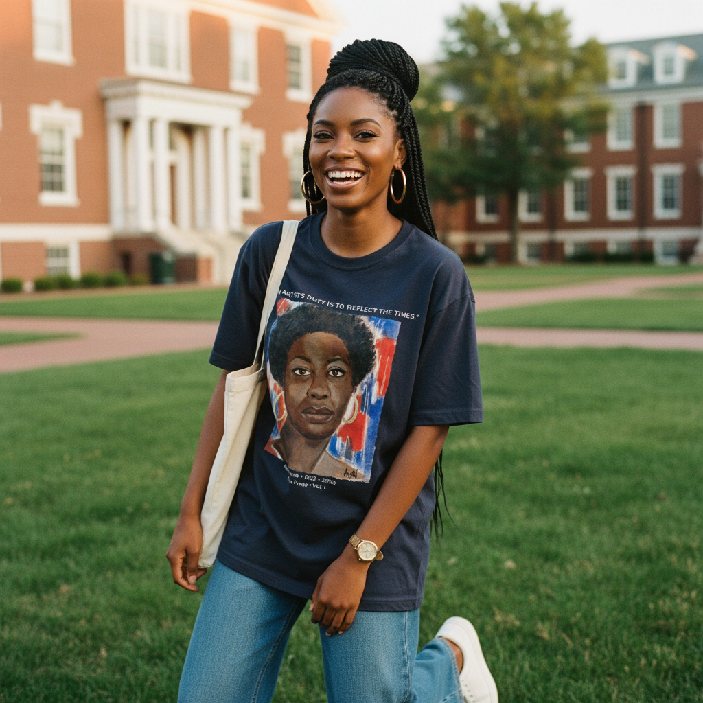 Jazz creative lifestyle — Nina Simone tee — The Nina Simone Set — Art Is Power Vol. I | Inkwell Fine Art Prints