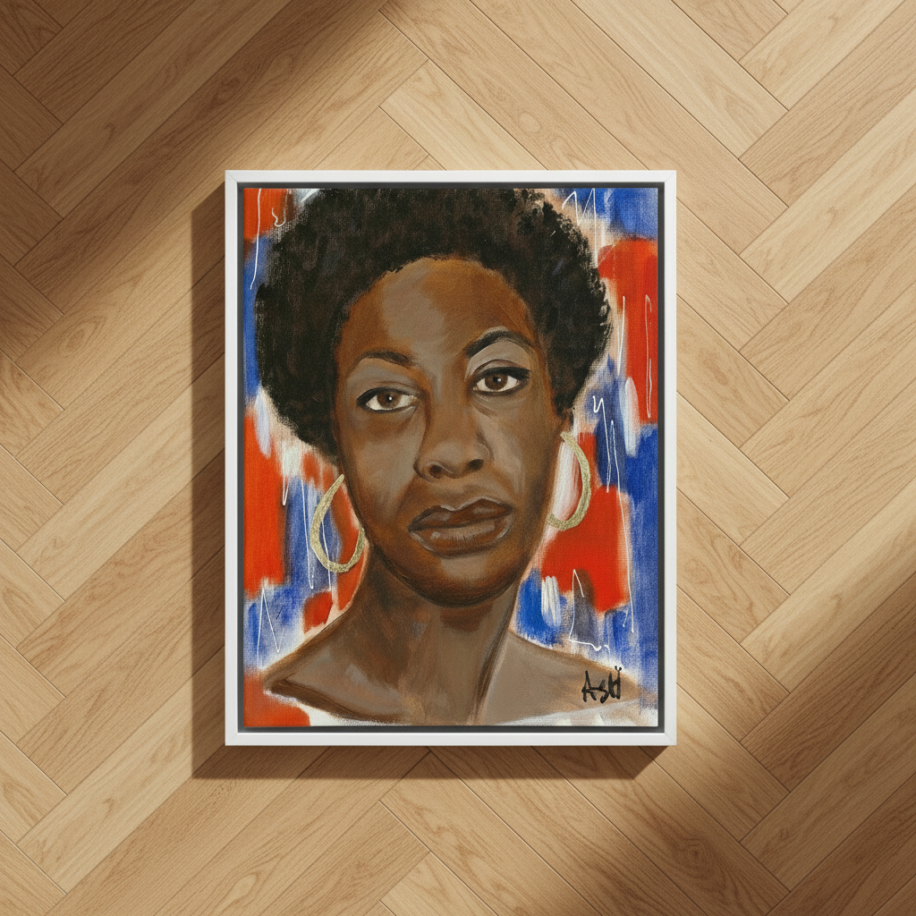 Nina Simone Framed Canvas Wall Art | African American Home Decor